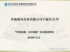 青海投资集团桥电实业公司 以技术创新为引擎，以管理提升为抓手，全面推动实业投资管理提质增效